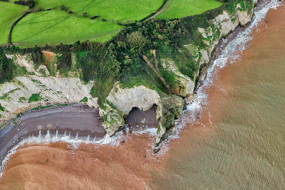 UK cliffs aerial shot