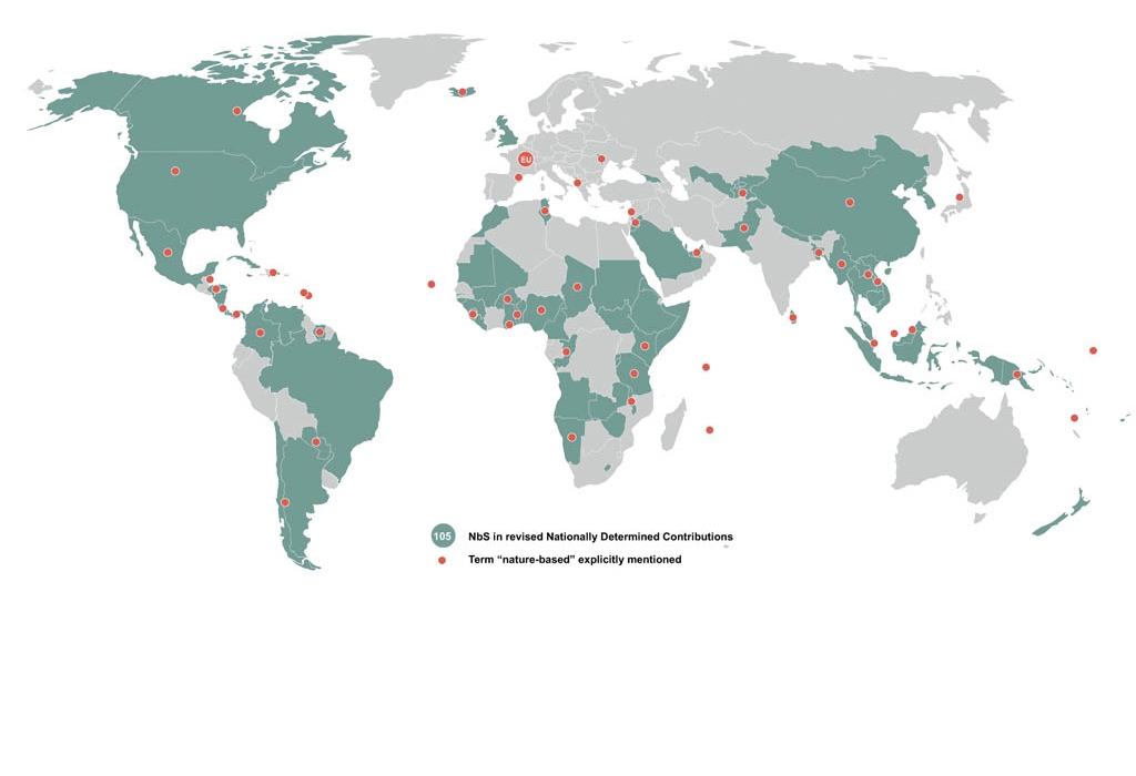 Global map of NbS in NDCs