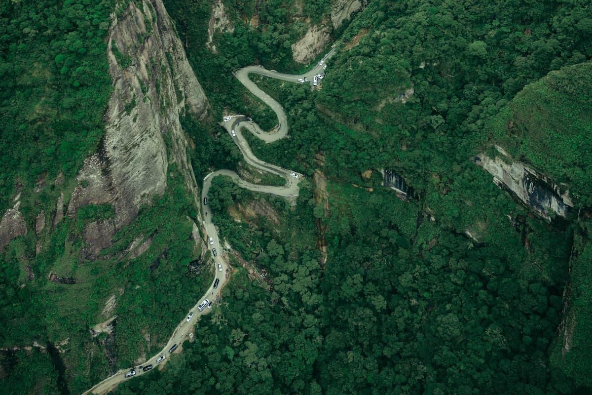 Overhead of Brazilian landscape