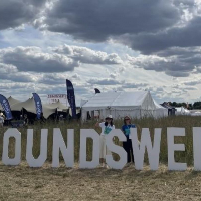 Big sign saying Groundswell