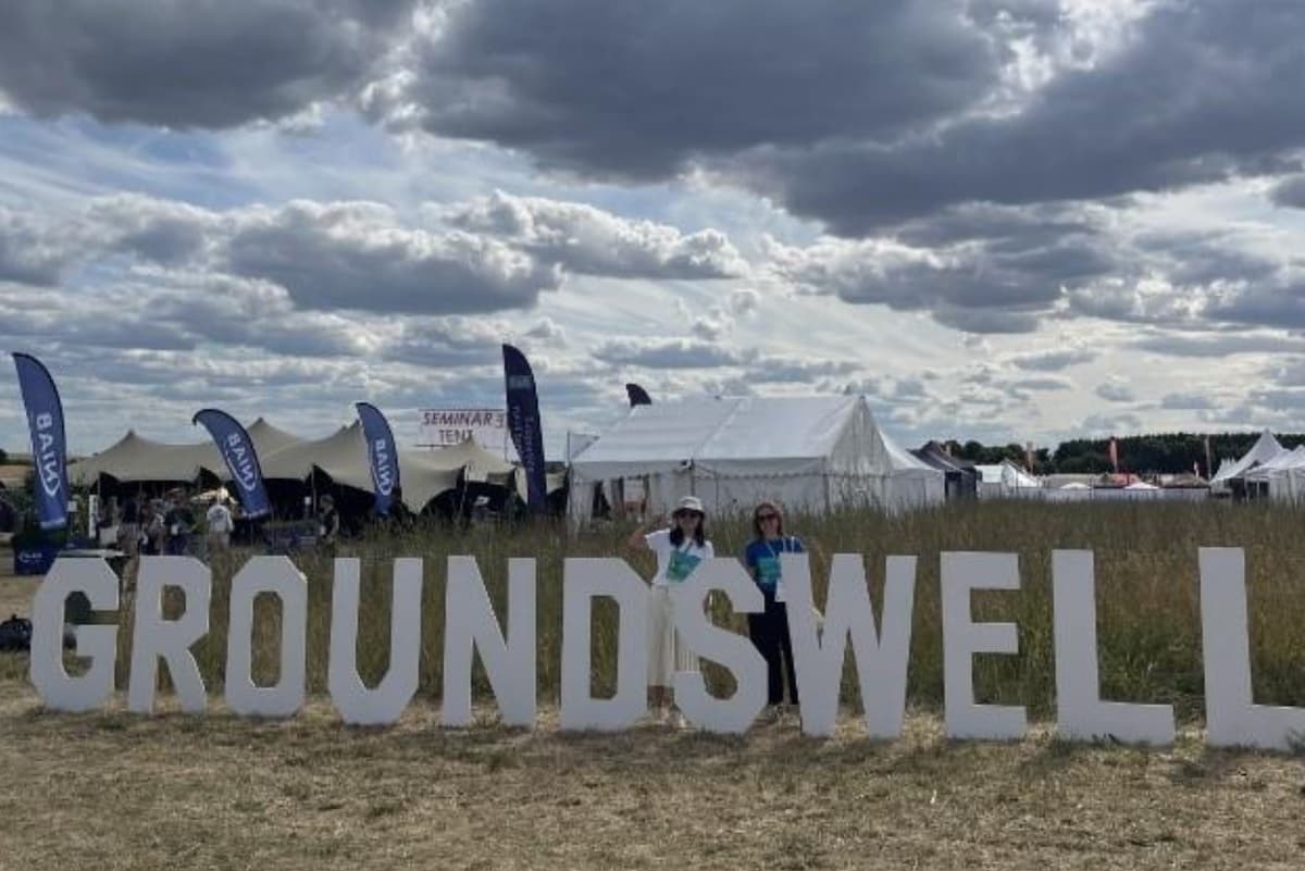 Big sign saying Groundswell